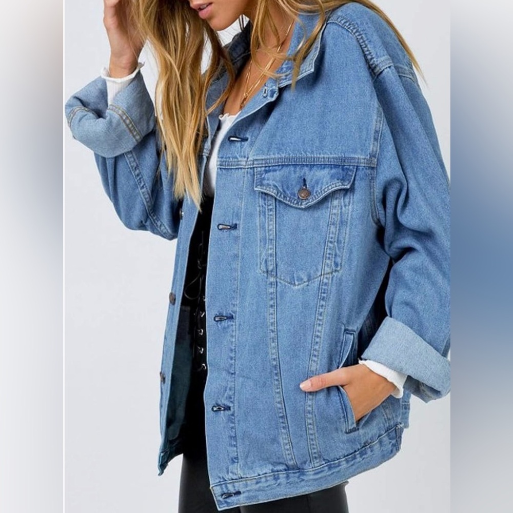 Classic Light Blue Denim Jacket for Women
